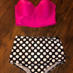 High waisted two piece women’s medium